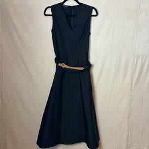 Lafayette148 Black Midi Dress Size 4